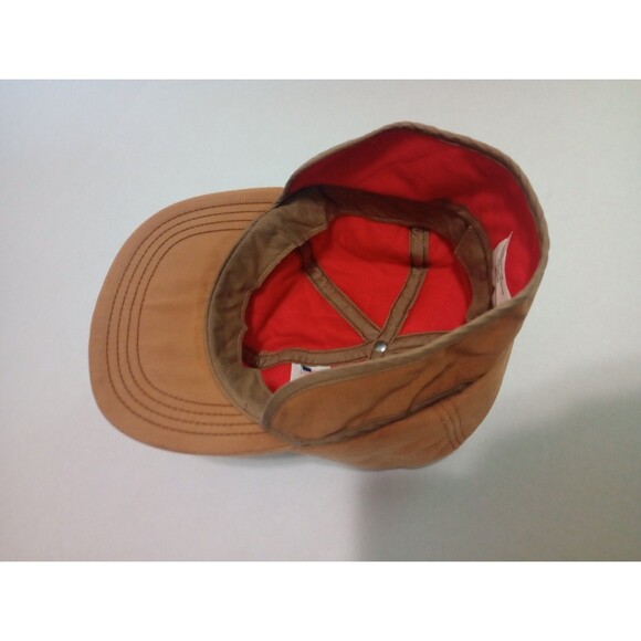 Vintage Carhartt Duck Canvas Cap Hat Mens Medium Tan Ear Flap Thermal WIP USA - Picture 9 of 12